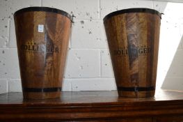 A pair of Champagne buckets.