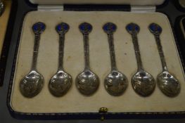 Liberty of London, a cased set of six silver Coronation spoons.