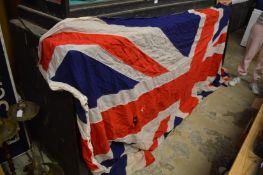 Large Union Jack and similar smaller flag.