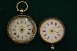 Two silver cased pocket watches.