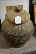 A Chinese archaic style jar and cover.