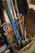 Quantity of gardening and other tools.