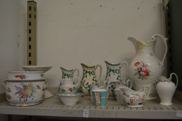 Decorative 19th century and later china (faults).