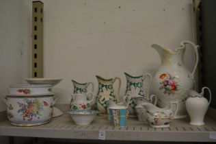 Decorative 19th century and later china (faults).