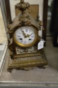 French ormolu mantel clock.