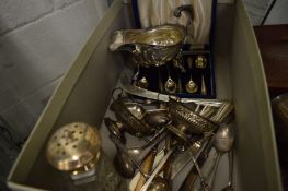 A small collection of silver items to include sauce boat, sugar castor, pair of salts etc.