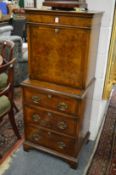 A good small 18th century style walnut secretaire chest.