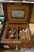 A cigar humidor containing 35 Cuban cigars.