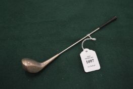 An unusual Danish silver model of a golf club.