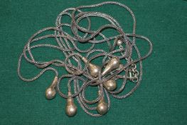 A silver chain.