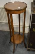 Mahogany jardiniere stand and dressing table mirror.