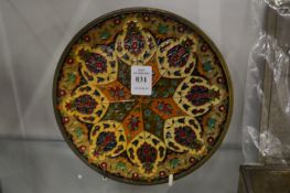 An enamel plaque.