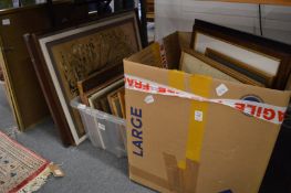 Quantity of paintings and prints.
