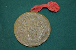 A wax seal.