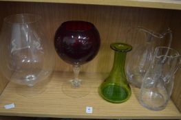 Glass jugs etc.