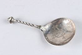 AN EARLY SILVER SPOON, possible Scandinavian. 5ins long.