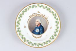 A 19TH CENTURY MEISSEN PORTRAIT PLATE 