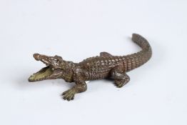 A BRONZE ALLIGATOR. 5ins long.