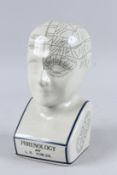 A PORCELAIN PHRENOLOGY HEAD. 11ins high.