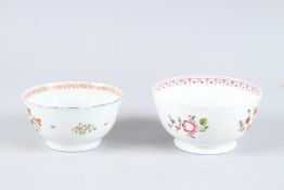 TWO NEW HALL CIRCULAR BOWLS. Pattern Nos 1045 and 298. 3ins x 4.5ins.