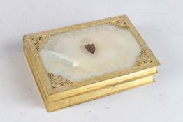 A SUPERB PALAIS ROYAL LADIES' VANITY CASE with mother-of-pearl top, the interior with gold thimble