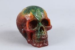 AN AMBER SKULL. 5ins high.