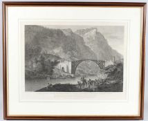 JAMES FITTLER AFTER GEORGE ROBERTSON 'A view of the Iron Bridge taken from the Madeley side of the
