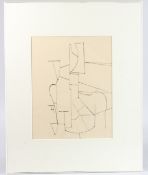 BRYAN WINTER (1915-1975) Abstract line drawing, 30.5cm x 24.5cm