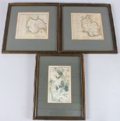 WILLIAM HENRY TOMS (c.1700-1765): 'A Map of Yorkshire North from London', coloured engraving, 16cm x