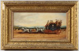 ATTRIBUTED TO CHARLES HENRY COOPER HENDERSON THE YOUNGER The London to Brighton coach, oil on board,