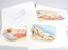 ENGLISH SCHOOL (LATE 20TH CENTURY) Life Class studies, mainly female nudes, pencil and