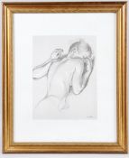 VAN HOVE Sleeping nude, monochrome print 31cm x 24cm