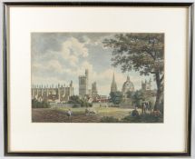 ENGLISH SCHOOL (LATE 18TH EARLY 19TH CENTURY) View of Cambridge University Colleges with farm