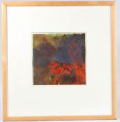 LATE 20TH CENTURY SCHOOL 'Glencoe' semi-abstract view, oil and acrylic on paper, dated '93 inscribed