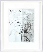 PATRICK PROCKTOR (1936-2003) Seagull and plant, pencil and watercolour wash, signed, 37cm x 28cm