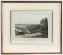 AFTER WILLIAM DANIELL (19TH CENTURY) `View from the Park, Arundel`, coloured aquatint, 21.5cm x 28.