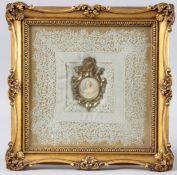 ENGLISH SCHOOL (EARLY 19TH CENTURY) Miniature head and shoulder portrait of a lady, with label