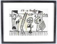 ALAN DAVIE (1920-2014) 'Opus OG D.2-78 1978' gouache on paper, signed in pencil, Gimpel Fils Gallery