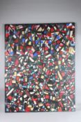 NEJAD DEVRIM (1923 - 1995). Abstract oil on canvas. Signed on reverse No. 11 1954. Oil on canvas,
