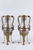A VERY FINE LARGE PAIR OF 19TH CENTURY ISLAMIC ALHAMBRA STYLE SPANISH, possibly Toledo, MIXED