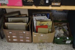Quantity of pictures, books and cigarette cards.