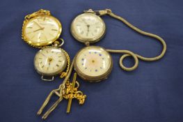 Various pocket watches.