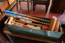 A croquet set.