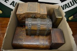 Jewellery and other boxes.