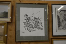 Bryn, caricature of polo players.