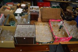 Large quantity of household and decorative glassware.