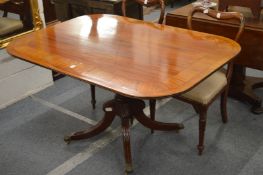 A good 19th century mahogany and satinwood banded tilt-top breakfast table.