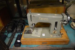 A Zephyr electric sewing machine.