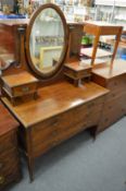 An Edwardian inlaid mahogany dressing chest.