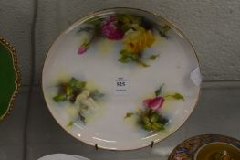 A Royal Worcester floral decorated cabinet plate.